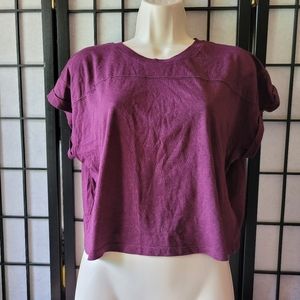 2/$8 • EUC Divided Plum Crop Top
